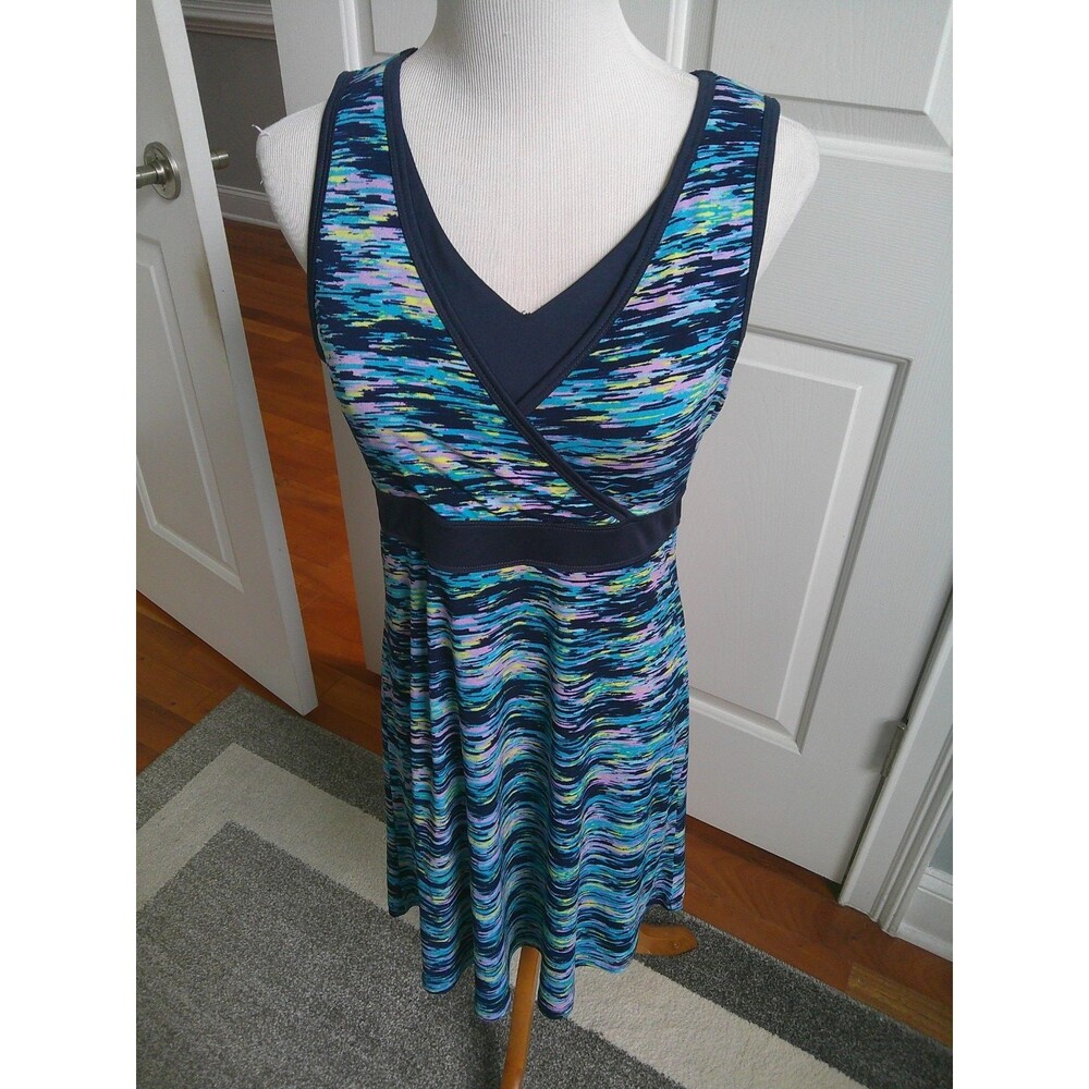 TEK GEAR DryTek Multicolor Athletic Stretch Sleeveless Dress Size Medium